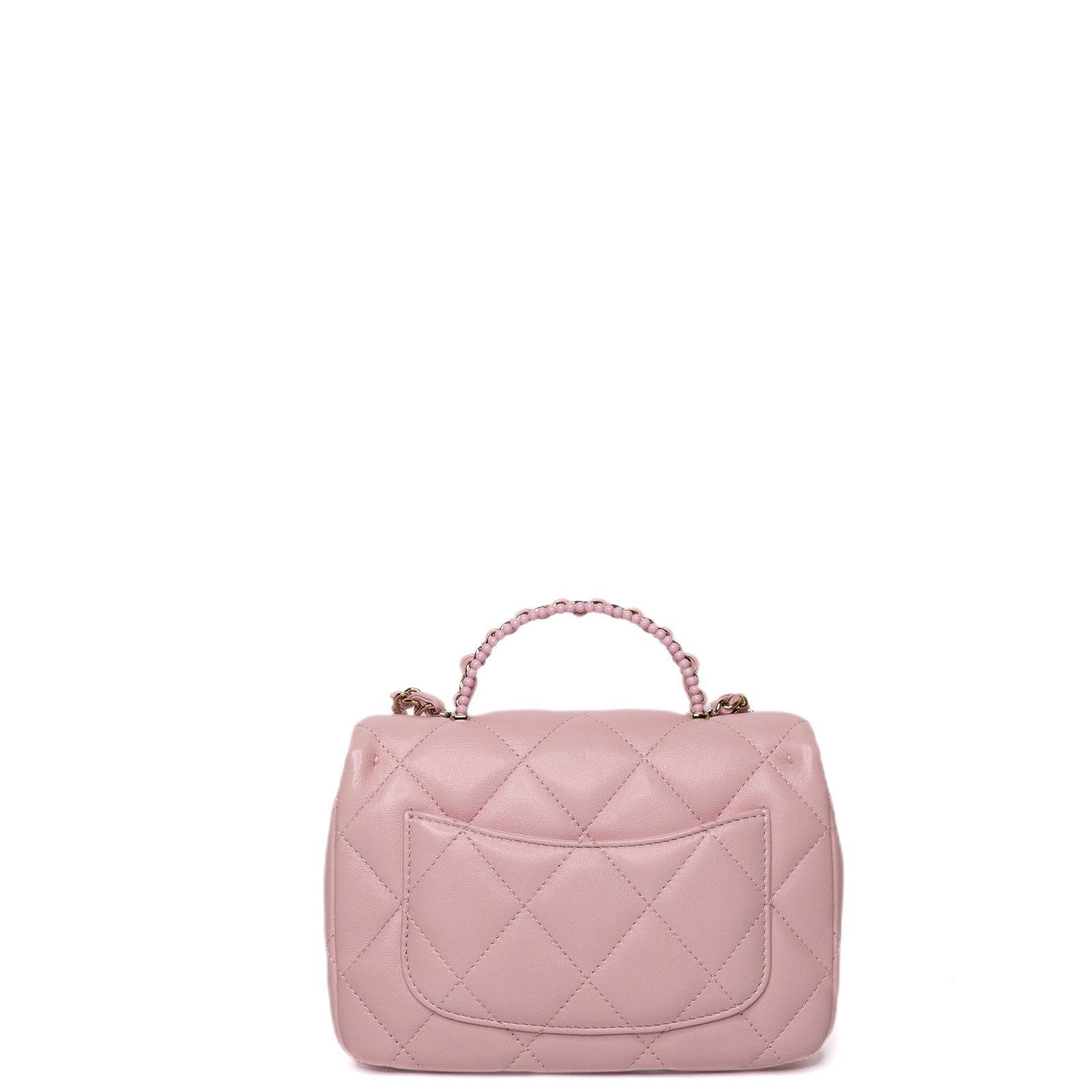 CHANEL 25P TOP HANDLE MINI FLAP BAG （MICROCHIP)