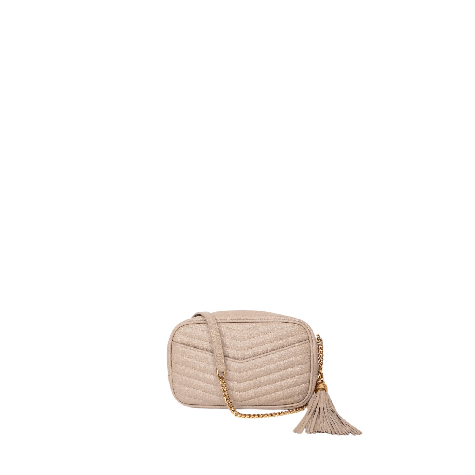 SAINT LAURENT CAMERA BAG BEIGE GHW