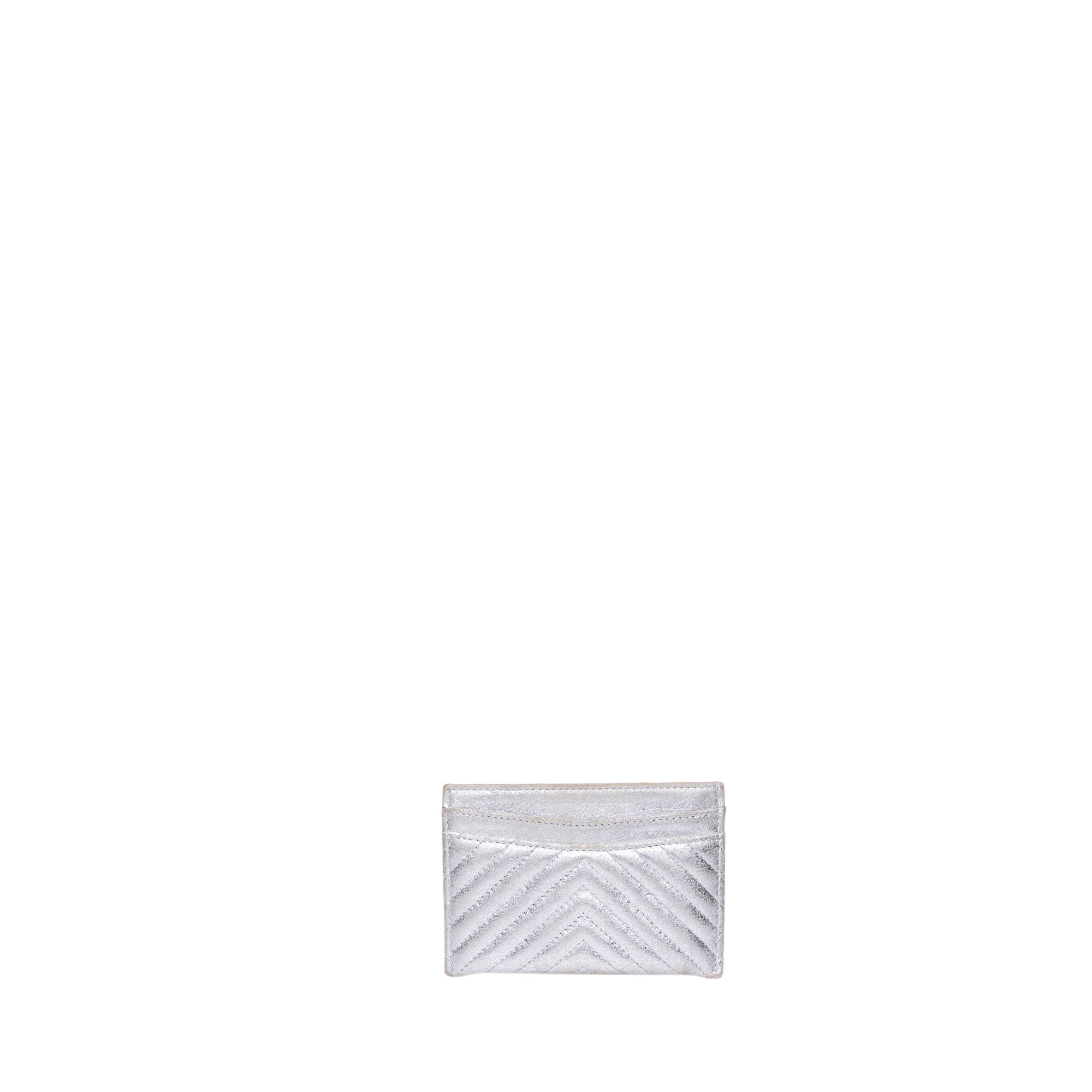 CHANEL CARD HOLDER SILVER