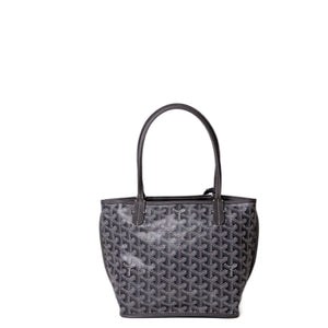 GOYARD MINI ANJOU TOTE BAG CANVAS / CALFSKIN GREY SHW