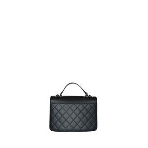 CHANEL BLACK CC BOX CLASSIC FLAP BAG