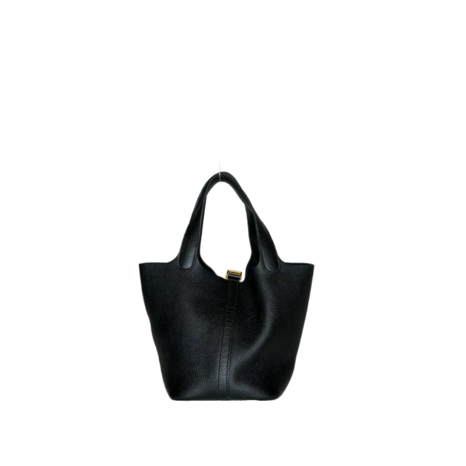 HERMES PICOTIN LOCK 18 BLACK GHW STAMP Z