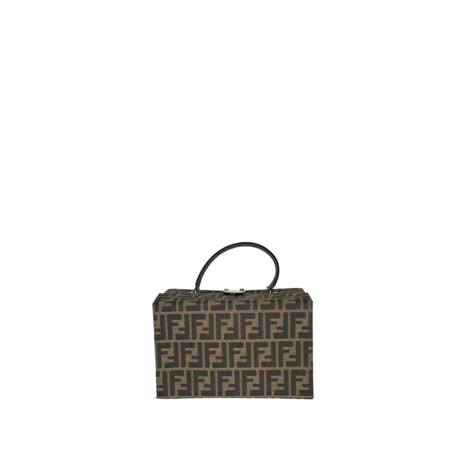 FENDI ZUCCA OATTERN TWO-WAY VANITY  BAG