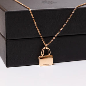 HERMES AMULETTE NECKLACE ROSE GOLD