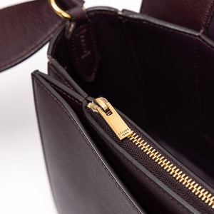 CELINE FRAME BAG CALFSKIN BROWN / WHITE GHW