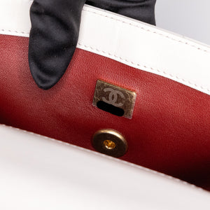 CHANEL 24C GOLD CRUSH MINI FLAP BAG WHITE CALFSKIN GHW