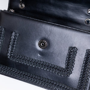 BVLGARI SERPENTI FOREVER SHOULDER BAG BLACK CALF SKIN