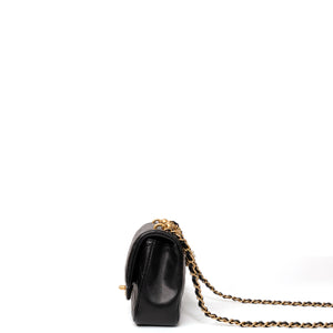 CHANEL 25B PEARL HANDLE MINI SQUARE LAMBSKIN LEATHER GHW (MICROCHIP)