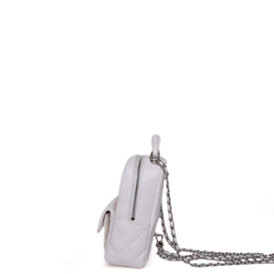 CHANEL 24C MINI BACKPACK / CROSSBODY BAG WHITE CALFSKIN LEATHER SHW