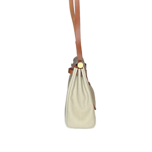 HERMES HERBAG ZIP 31 BAG CANVAS/HUNTER BENTON/FAUVE GHW STAMP W