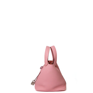 HERMES PICOTIN 18 LOCK BAG CLEMENT 3Q ROSE SAKURA GHW STAMP K