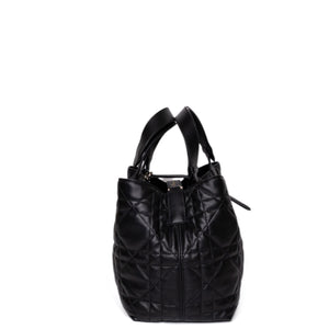CHRISTIAN DIOR MEDIUM TOUJOURS BAG BLACK MACROCANNAGE CALFSKIN LEATHER GHW