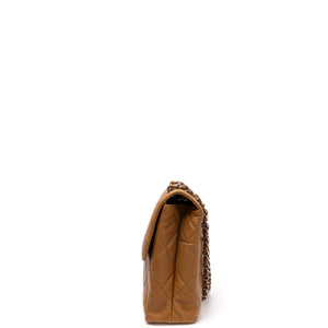 CHANEL VINTAGE FLAP BAG CARAMEL LAMBSKIN SHW