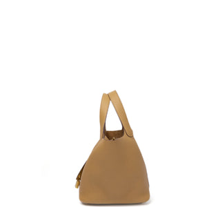 HERMES PICOTIN 18 LOCK BAG BAG CLEMENCE BISCUIT GHW STAMP K