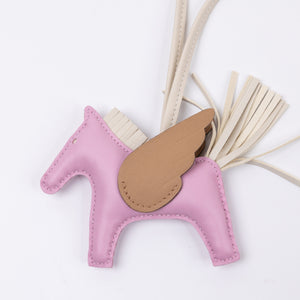 HERMES RODEO PEGASE PM BAG CHARM CRAIE/MAUVE SYLVESTRE STAMP B