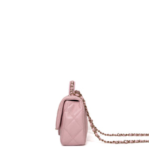 CHANEL 25P TOP HANDLE MINI FLAP BAG （MICROCHIP)