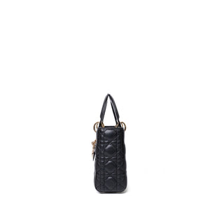 CHRISTIAN DIOR MY ABC DIOR SMALL LADY DIOR LAMBSKIN BLACK GHW