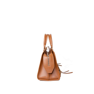 BALENCIAGA SMALL NEO CLASSIC CITY BAG IN BROWN