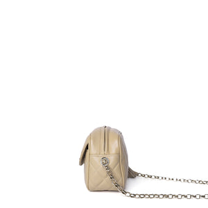 CHANEL CAMERA BAG WITH TASSEL BEIGE SHW