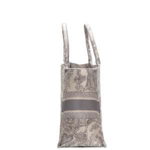 CHRISTIAN DIOR MEDIUM DIOR BOOK TOTE GREY TOILE DE JOUY EMBROIDERY