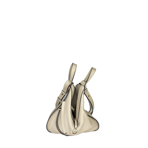 LOEWE SMALL HOMMOCK BAG IN CLASSIC CALFSKIN SOFT WHITE