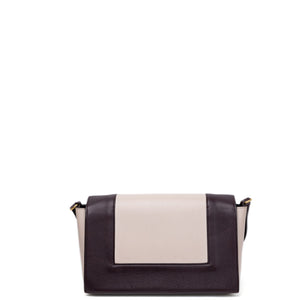 CELINE FRAME BAG CALFSKIN BROWN / WHITE GHW