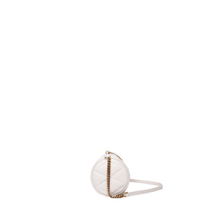 SAINT LAURENT SADE TUBE SHOULDER BAG MINI WHITE GHW