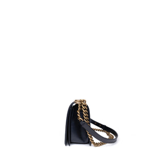 CHANEL LE BOY MEDIUM LAMB SKIN BLACK GHW