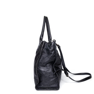 MIUMIU TOTE BAG LEATHER BLACK