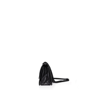 BALENCIAGA CRUSH SMALL CHAIN BAG SO BLACK