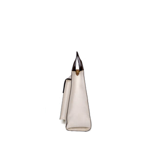 BURBERRY WORLD OF THE POCKET MEDIUM CANVAS WITH LEATHER GHW