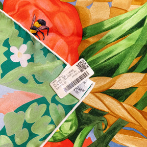 HERMES UN CARRE SUR L'HERBE SILK SCARF 90CM