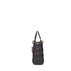 CHRISTIAN DIOR MY ABC DIOR SMALL LADY DIOR LAMBSKIN GREY GHW