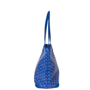 GOYARD ARTOIS GM TOTE BAG GOYARDINE CANVAS/CALFSKIN BLUE SHW