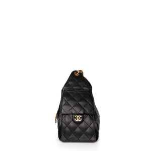 CHANEL SMALL 25 HANDBAG GRAINED CALFSKIN BLACK GHW (MICROCHIP)