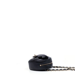 CHANEL 22S HEART BELT BAG LAMBSKIN LEATHER BLACK LGHW