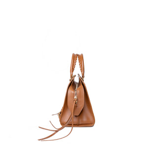 BALENCIAGA SMALL NEO CLASSIC CITY BAG IN BROWN