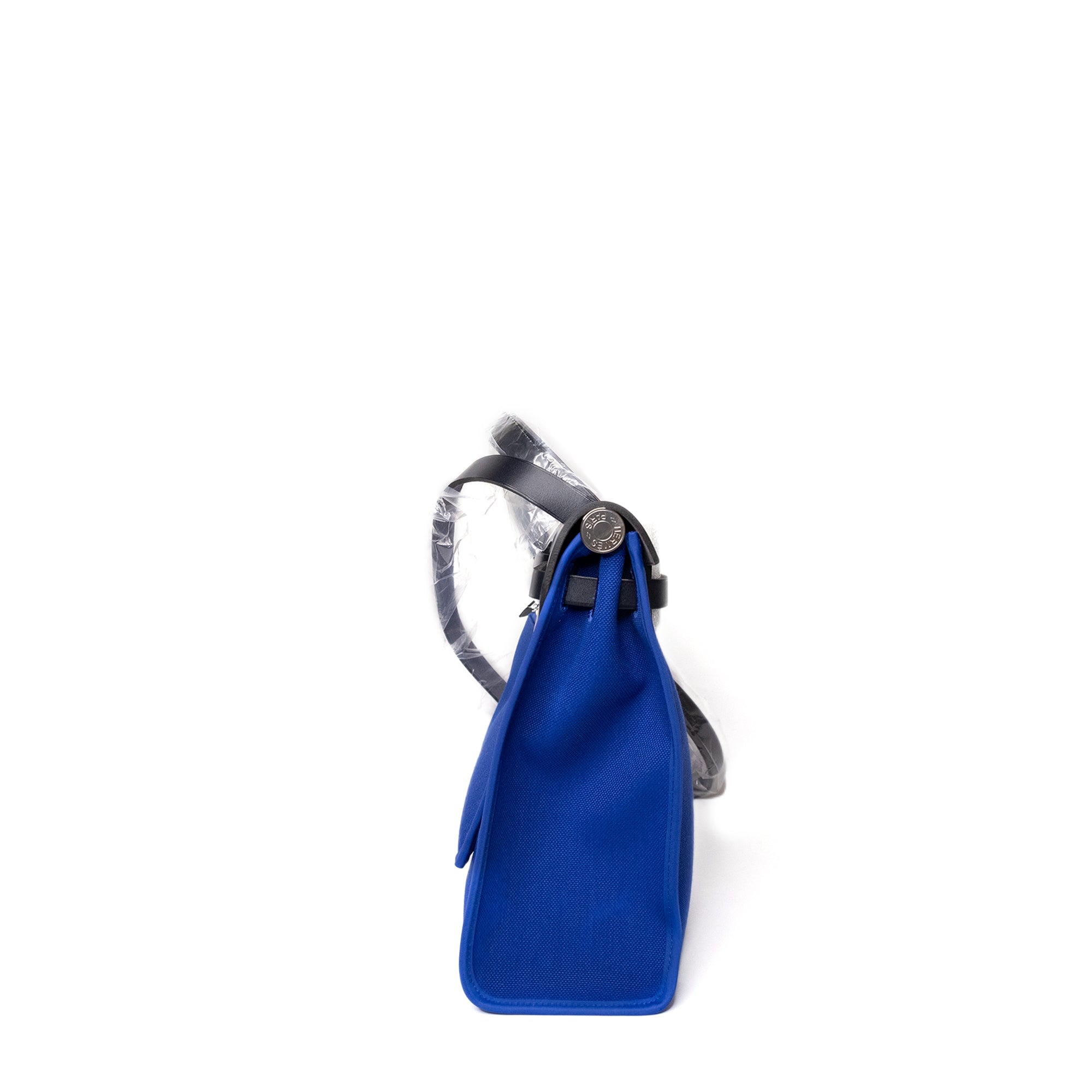 HERMES HERBAG ZIP 31 BLUE ELECTRIQUE / BLACK SHW STAMP Z