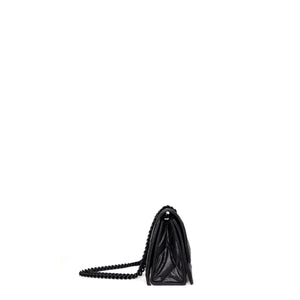 BALENCIAGA CRUSH SMALL CHAIN BAG SO BLACK