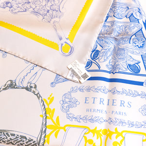 HERMES CLIQUETIS SILK SCARF 90CM