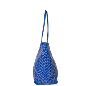 GOYARD ARTOIS GM TOTE BAG GOYARDINE CANVAS/CALFSKIN BLUE SHW