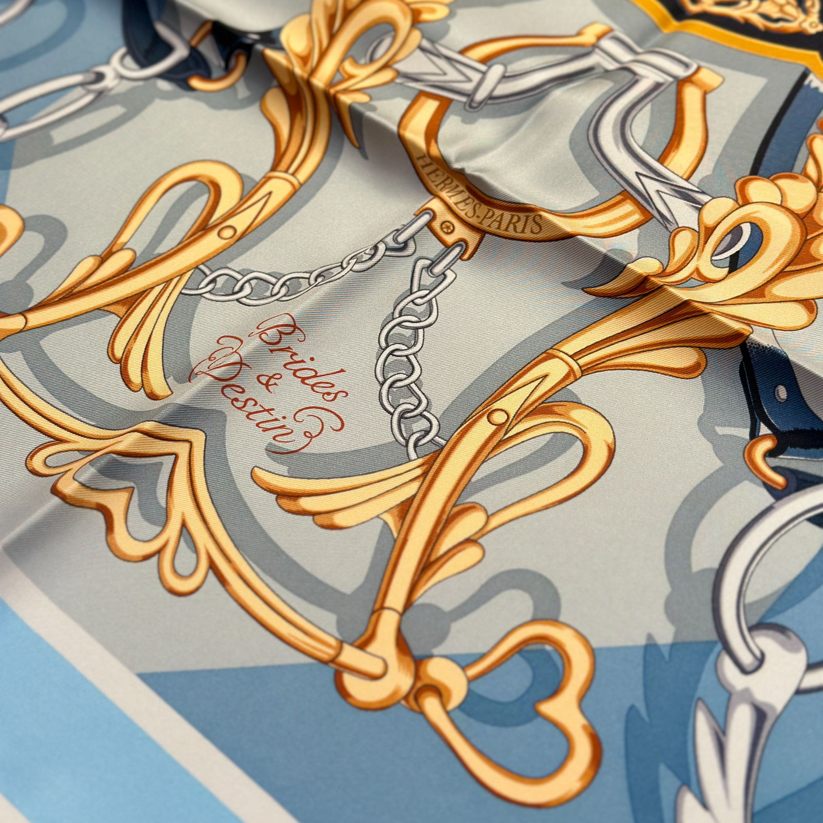 HERMES BRIDES ET DESTIN SILK SCARF 90CM