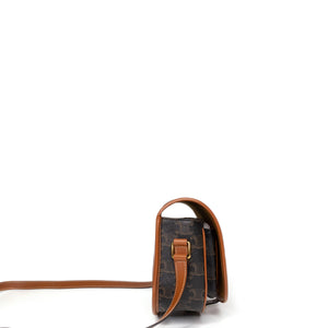 CELINE FLOCO BAG IN TRIOMPHE CANVAS GHW