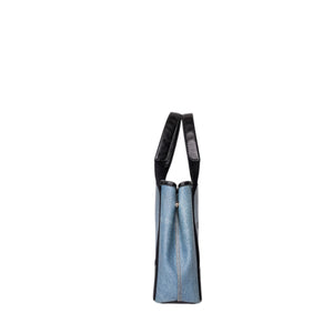 BALENCIAGA NAVY CABAS SMALL TOTE IN BLUE COATED CANVAS