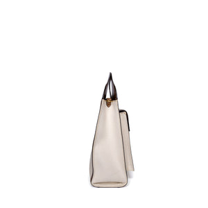 BURBERRY WORLD OF THE POCKET MEDIUM CANVAS WITH LEATHER GHW