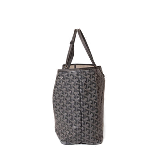 GOYARD SAINT LOUIS PM TOTE GOYARDINE CANVAS / CALFSKIN GREY SHW