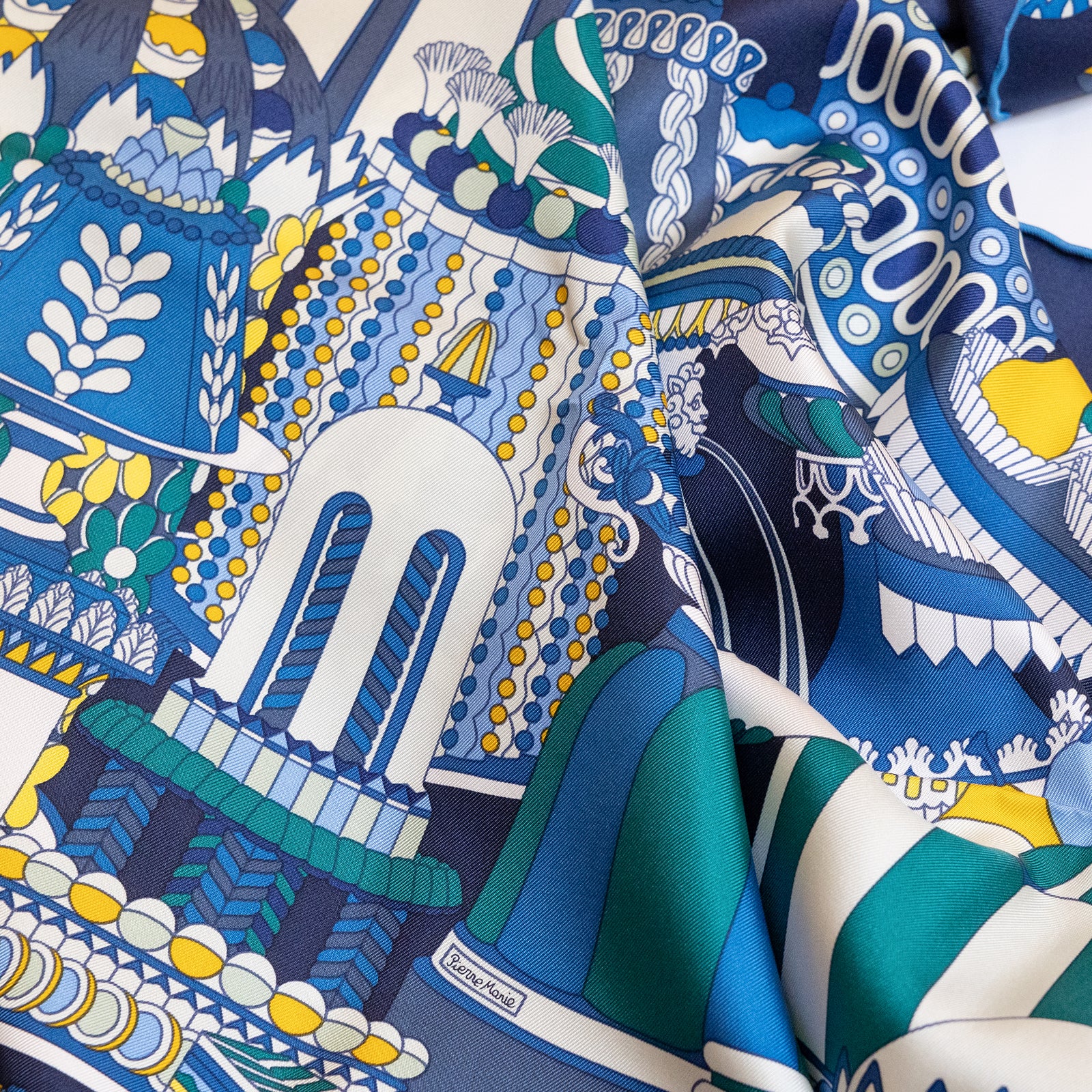 HERMES LA PATISSERIE FRANCAISE SILK SCARF 90CM