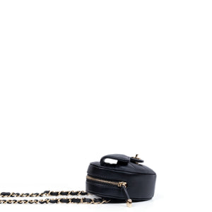 CHANEL 22S HEART BELT BAG LAMBSKIN LEATHER BLACK LGHW