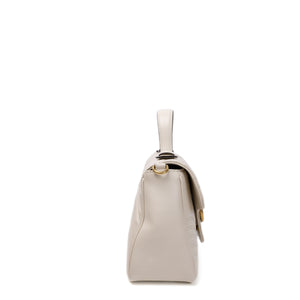 GUCCI GG MARMONT TOP HANDLE BAG LEATHER WHITE GHW