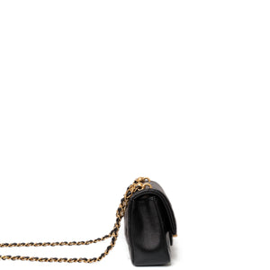 CHANEL 25B PEARL HANDLE MINI SQUARE LAMBSKIN LEATHER GHW (MICROCHIP)